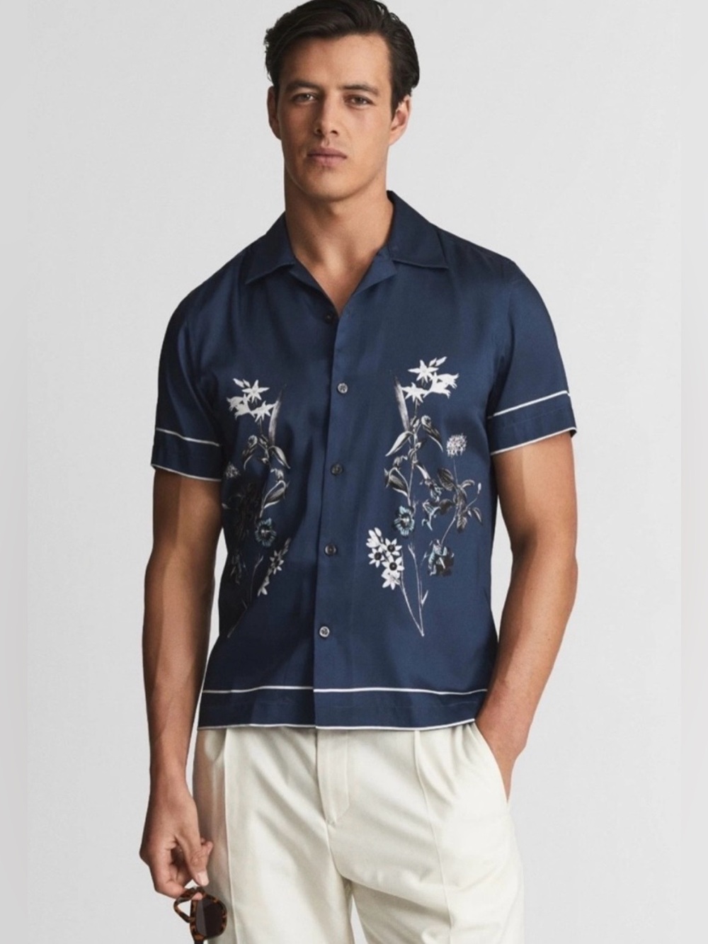 Reiss Dark Blue Floral Shirt